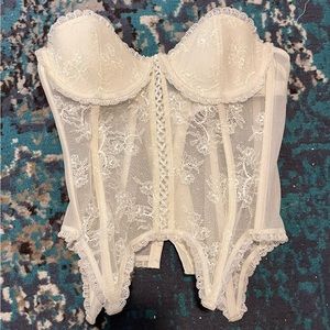 White lace corset